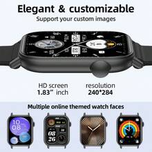 Reloj inteligente multifuncional de moda LIGE, resistente al agua para uso diario, con múltiples modos deportivos, pronóstico del tiempo, alarma, notificación de llamadas, reproducción de música, seguimiento de actividad. Reloj inteligente multifuncional adecuado para un estilo de vida activo. - Negro - Ver 3