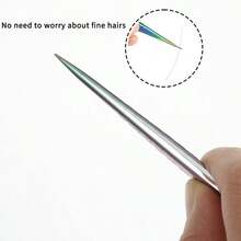 2pcs Stainless Steel Eyelash Tweezers, Multi-Functional Eyelash Tools - Multicolor - View 5