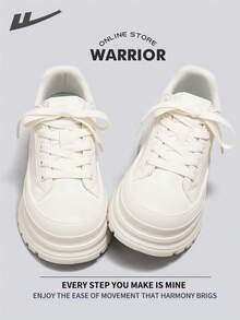 WARRIOR Scarpe da donna stile strada confortevoli e chunky, scarpe da corsa confortevoli per primavera e autunno, sneaker casual ma eleganti di stile modesto, adatte tutto l'anno, resistenti all'usura per uso giornaliero, scarpe da allenamento, sneaker bianche - Beige - Visualizzare 2