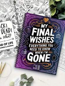 我的遗愿：我离世后您需要知道的一切——螺旋装订的预先规划和遗嘱汇编手册，耐用纸张，紫金色封面——葬礼安排、继承人规划、成人遗产管理手册、近期逝世指南、临终关怀规划、励志日记、长期记事本、长期记录、纪念文件、成人规划 - 方形 - 查看 3