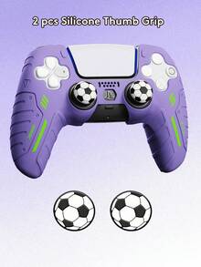 2 chiếc nắp silicon cho cần điều khiển, tương thích với tay cầm PlayStation 4/PlayStation 5/Switch Pro, phụ kiện chơi game - Nắp cần điều khiển, nắp cần điều khiển tay cầm PlayStation 5, nắp cần điều khiển tay cầm PlayStation 4/PlayStation 5 hiệu suất cao, họa tiết mạng nhện, họa tiết màu tím, họa tiết quả bóng đá. - Nhiều màu - Xem 18