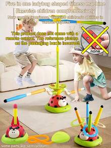 3-In-1/4-In-1/5-In-1 Ladybug Fitness Toy, Indoor & Outdoor Sports Interactive Toy For Kids, Sensory Integration Training Sports Toy Equipment - Multicolor - View 13