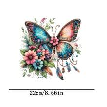 1pc/2pcs/3pcs Butterfly Pattern Heat Transfer Stickers, DIY Iron-On Patches, Suitable For T-Shirt Making, Pillow Decor, Backpacks, Cushions, Pants, Sofa Covers, Waterproof & Fade Resistant - L+S - View 3