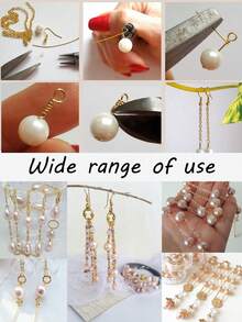 50/100件套304不锈钢首饰制作眼针套装，适用于DIY首饰制作，直针，金色和钢色首饰制作针，金属端头针，适用于工艺耳环、手链、项链、吊坠等配件 - Eye Pins - 查看 4