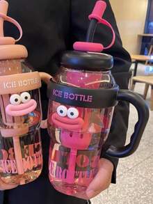 Moxia 大容量水瓶 1300ml，附赠吸管，适用于学校、运动、户外露营、棒球训练 - 彩色 - 查看 2