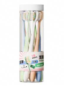 3pcs/8pcs Set Convex Wide Head Soft Bristle Toothbrushes, Deep Cleaning For Adults & Couples, Home & Travel Use - Multicolor - View 12