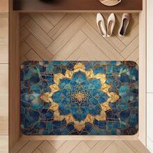 Thảm trải sàn sang trọng họa tiết Mandala xanh dương và vàng, thảm trang trí hiệu ứng kính vẽ tinh tế, thảm chào đón phong cách Bohemian cho ngôi nhà, chất liệu nhung mềm mại, thảm chùi chân, thảm nhỏ, thảm chào đón, thảm trải sàn, thảm chùi chân ngoài trời, thảm nhà bếp, trang trí nhà cửa, thảm cửa trước, thảm trải sàn nhỏ, thảm ngoài trời, trang trí nhà cửa, thảm trải sàn, thảm sân vườn, thảm có thể giặt được. - Nhiều màu - Xem 1