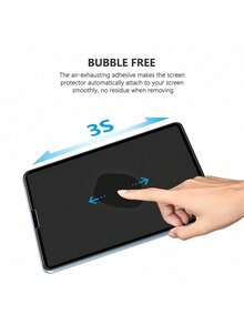ZYSHI 1pc Tempered Glass Screen Protector - High Definition, High Transparency, Scratch Resistant, Anti-Fall, Full Screen Coverage, Strong Anti-Fingerprint, Touch Sensitive, Compatible With IPad (Air 4, 5, 6)/(7, 8, 9, 10 Generation)/ 11 A16(2025) - Clear - View 5