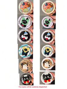 1pc Niche Design Cute Cat Magnetic Phone Holder, Retractable Foldable Desktop Stand Compatible With IPhone, Android Phone, Gift For Birthday, Family, Friends Push-Pull Phone Grip Phone Accessories - Multicolor - View 12