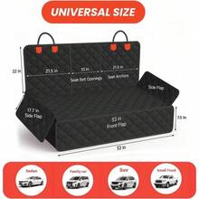 Dog Car Seat Cover Heavy Duty 4 Layer Seat Cover Hammok 600D, Non-Slip, ScratchProof, Waterproof, Universal Fit For Cars, Trucks & SUVs, Protects Against Spills, Dirt & Damage - Default - View 6