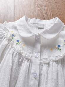 Girls' New Blouse, Short Sleeve Top For Summer - White - View 5