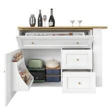 Buffets & Sideboards - White + MDF + Metal - View 2
