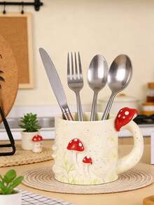 1pc Cute Resin Utensil Holder, Cartoon Character Cutlery Organizer Rack, Suitable For Kitchen Countertop, Great For Storing Chopsticks, Spoons And Other Dining Utensils, Ideal Kitchen Decor And Storage Item (Please Check Size Before Purchase) - Multicolor - View 5
