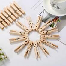 30 Piece Wooden Clothespins Set 2 9 Inch Laundry Clips For Clothesline Rust Resistant Drying Clips For Home Decor - Wooden - View 8