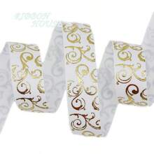 (10 Yards/Roll) 2.5cm Wide Gold Foil Ribbon, Gift Packaging, Cake Baking Packaging, Gift Flower Packaging, Wedding Decoration, Handmade DIY, Headwear, Brooch, Clothing Accessories - Multicolor - View 15