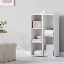 Kids Bookcase, Bookshelf With 5 Compartments, Storage Shelf - Cloud White - View 6