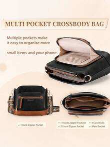 女士防水真皮斜挎包 单肩包 手提包 斜挎包 旅行包 - 彩色 - 查看 4