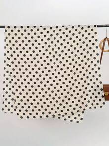 1pc New Polka Dot Print Casual Fashion Scarf, Sunscreen Shawl For Travel, Vacation, And Daily Wear - Apricot - View 2