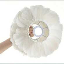 手工波西米亚羽毛灯罩 - 高品质羽毛，无需用电，现代简约设计，适用于卧室、婚礼和家居装饰，艺术灯罩，浪漫卧室装饰，独特照明，卧室装饰灯罩 - 羽毛燈罩 - 查看 9