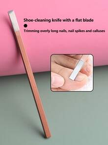 1pc Rose Gold Pedicure Knife For Removing Calluses, Nails And Cuticles - Multicolor - View 1