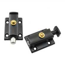 Cerrojo de de acero inoxidable de 1.65" con resorte y tornillos, cerrojo deslizante de barril negro, paquete de 2 - A - Ver 5