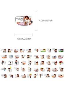 50pcs Arabic Style Stickers Creative Cartoon DIY Decals For Journal, Guitar, Luggage, Phone Case, Laptop, Skateboard, Waterproof - Multicolor - View 2