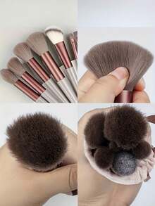 13-Piece Color Makeup Brush Set (With Portable Storage Box) - Ultra-Soft Nylon Bristles, Suitable For Foundation, Blush And Eyeshadow Application, Suitable For Facial And Eye Makeup - Complete Makeup Set For Women And Children, An Excellent Gift Choice - Multicolor - View 6