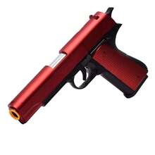 Toy Bb Gun, Shell Ejecting Toy Pistol With Soft Bullets, Educational Model Toy Pistol Outdoor Shooting Game, Gifts For Kids Boys Girls, Soft Bullets*8, Bullets Cases*10, Silencer*1, Clip*1 - Red - View 2