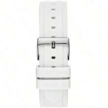 Guess 女士白色腕表，圆形表盘，硅胶表带，指针式表盘，适合日常佩戴，生日、周年纪念日、情人节礼物 - W1053L2 - 白色 - 查看 6