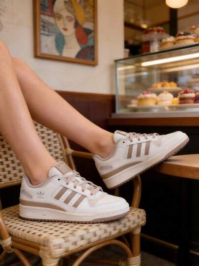 Adidas Men's And Women's FORUM LOW CL Lightweight And Comfortable Outdoor Casual Sports Sneakers JQ1536