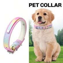 Personalized Dog Collar, PU Leather Small Dog Cat ID Collar With Rhinestone Heart & Star Decor, Suitable For Small/Medium/Large Dogs - Multicolor - View 4