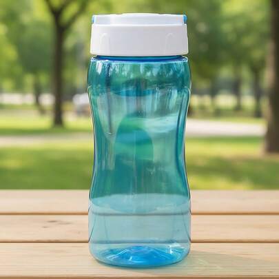 Sports Water Bottle, Plastic Wide Mouth Small Drink Bottle With Handle, Reusable & Leakproof & Portable, Carrier For Cycling Camping Hiking Gym Yoga Fitness