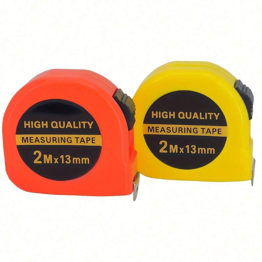 2m Measuring Tape, Yellow Dual Scale Metric & Inch Blade, Compact Retractable Tape Measure, Red Or Yellow Case Options For Home & DIY Use - 2-meter Measuring Tape - View 1