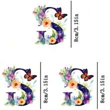 1pc/2pcs/3pcs Letter S Flower Heat Patch, Durable Long-Lasting Heat Transfer Sticker For DIY T-Shirt, Sweatshirt, Jeans, Hoodie, Backpack, Jacket, Handbag, Pillow - L - View 5