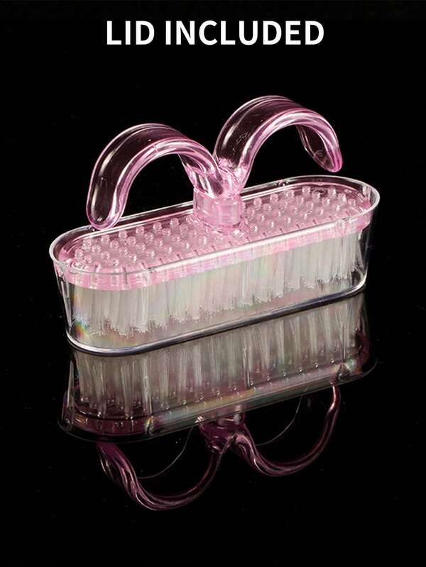 Nail Dust Cleaning Brushes With Cap, Hand Fingernail Brush Cleaner Scrubbing Kit Pedicure For Toes And Nails Men Women,For Nail Art