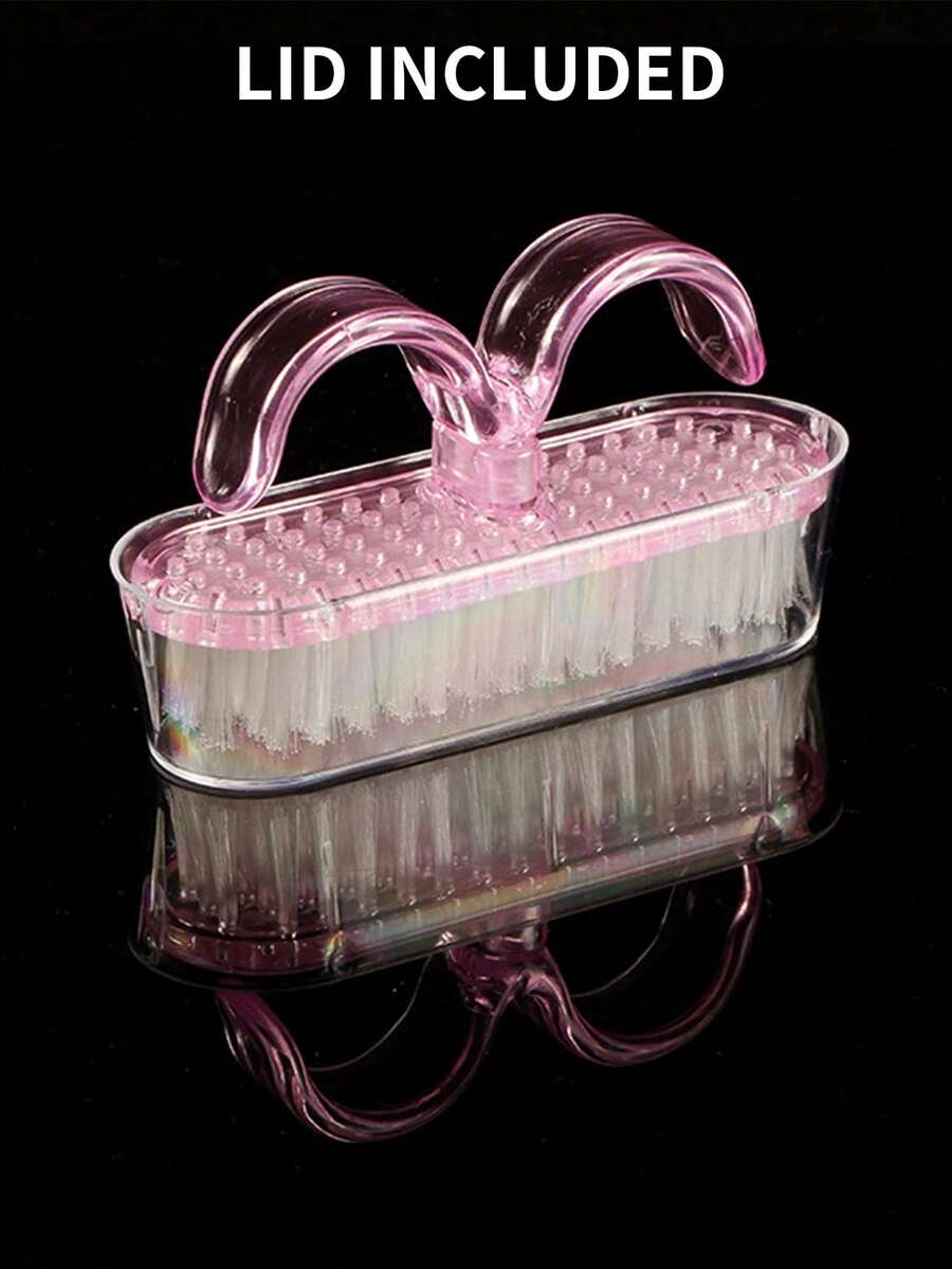 Nail Dust Cleaning Brushes With Cap, Hand Fingernail Brush Cleaner Scrubbing Kit Pedicure For Toes And Nails Men Women,For Nail Art - Multicolor - View 1