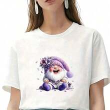 1pc/2pcs/3pcs Durable Long-Lasting Heat Transfer Stickers With Laughing Purple Gnome Patch, For DIY On T-Shirts, Sweatshirts, Jeans, Hoodies, Backpacks, Jackets, Handbags, Pillows - L - View 6