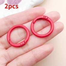 2pcs Mixed 24mm Round Spring Clasp Sets For DIY Bracelets, Necklaces & Earrings - Jewelry Making Supplies - Multicolor - View 23