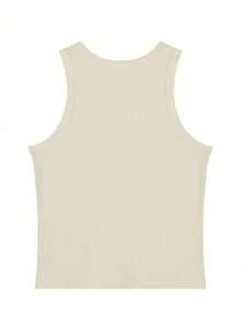 修身蝴蝶结提花青春设计吊带背心休闲 - 杏色 - 查看 9