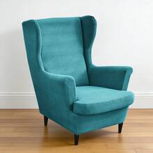 一套两件纯色玉米绒弹性全覆盖老虎图案长凳套 - 彩色 - 查看 16