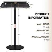 AliLeader 45厘米桌面假发架，带多功能假发支架、假发托盘、假发托架、假发三脚架和可调节模特头 - 黑色 - 查看 2