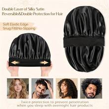 Sleeping Cap, Hair Care, Anti Messy Hair, Dust-Proof Wide Brimmed Hat, Elastic Hair Cover, Toe Cap - Basic model - View 3