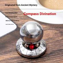 Kula decyzyjna ze stopu cynku, obrotowy metalowy element dekoracyjny do kreatywnej wróżby - Wielokolorowe - Zobacz 3