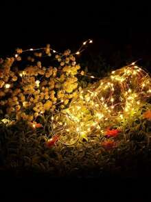 1m/3 metri/5m Luci a filo di rame per fate, alimentate tramite USB, adatte per decorazioni interne, feste, matrimoni, compleanni, periodi festivi, decorazioni per feste, atmosfera interna, illuminazione decorativa - Multicolore - Visualizzare 8