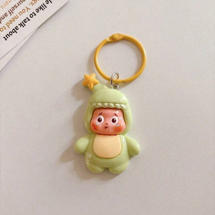 Set de llaveros de personajes de anime de acrílico - Encantos de fidget lindos, decoración de mochila Kawaii y accesorio de escritorio para trabajadores - Multicolor - Añade 16