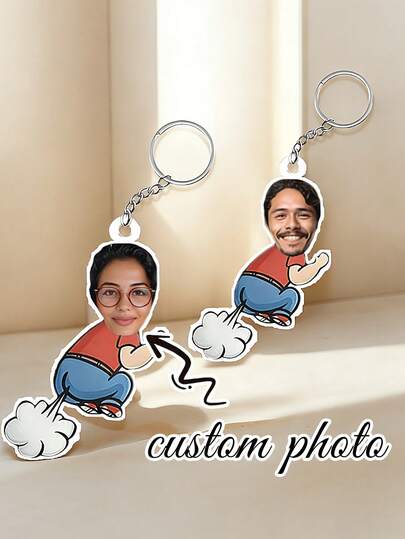 Personalized Photo/Text Keychain, Customized Photo Keychain, Customizable Pendant, Bag Charm, Unisex Keychain, Birthday Gift, Anniversary, Bedroom Decor