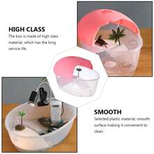 龟箱，爬行动物宠物塑料饲养箱，家用玻璃容器 - 彩色 - 查看 9