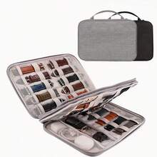 1 pieza Bolsa de almacenamiento de bandas, Organizador de correa de reloj Amazfit, Bolsa organizadora de accesorios electrónicos, Bolsa organizadora de viaje universal para cables, Bolsa de almacenamiento multifuncional para cables, cargadores, teléfonos, unidades USB, tarjetas SD, discos duros, baterías portátiles - Unitalla - Ver 11