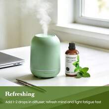 EVOKE OCCU Premium Peppermint Essential Oil For Cleansing Purifing Air Massage Diffuser Facial Body& Nails Care Candles Soap Making DIY Perfume-100mL/30mL/10mL - Peppermint - View 4