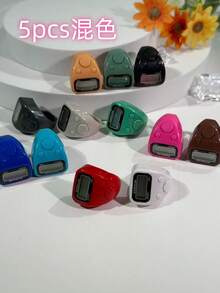 1pc Multi-Color Ring Tally Counter, 0-99999 Counting, Comfortable Touch, Unisex Minimalist Daily Style, Portable Counter For Praying, Chanting, Warehousing, Customer Flow Control, Golf And Other Counting Purposes - Multicolor - View 15